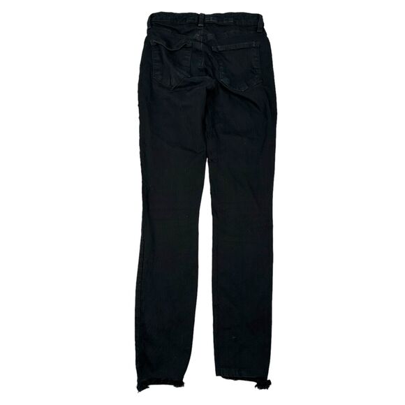 L'agence Marguerite Skinny Jeans Women's 24 Black High Rise Frayed Ankle Denim - Picture 2 of 10